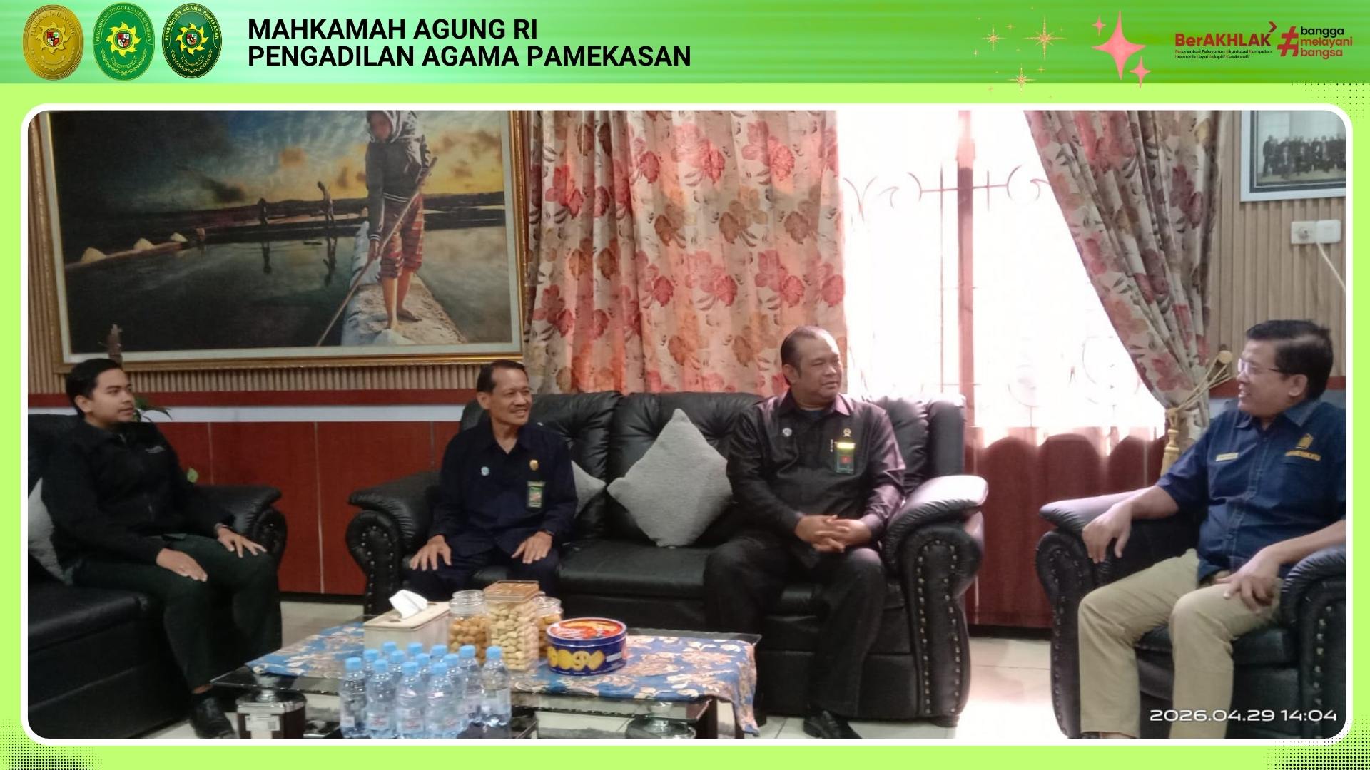 Pererat Sinergi. Ketua Pengadilan Agama Pamekasan Lakukan Kunjungan Silaturahmi ke KPPN Pamekasan